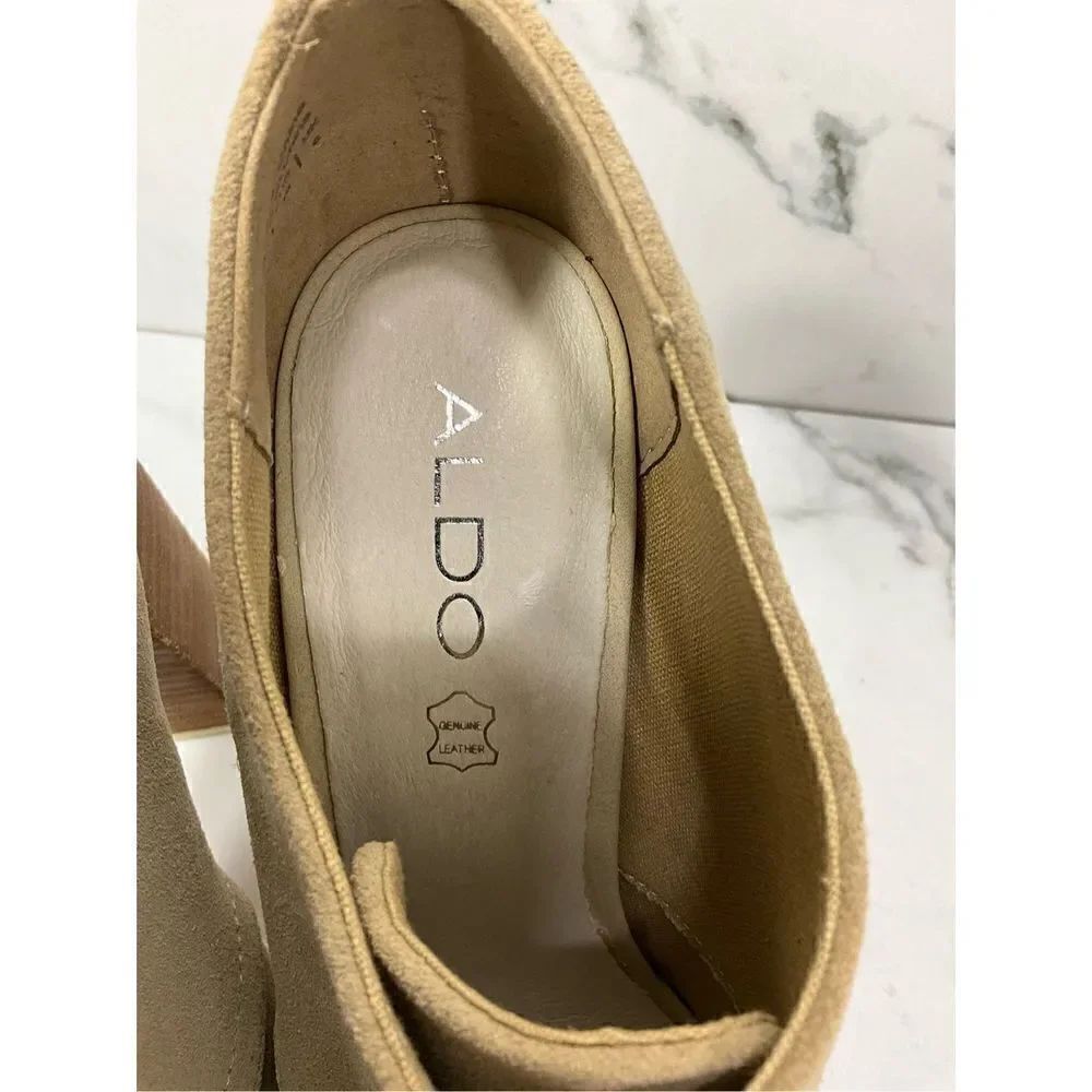 ALDO Suede Leather Open Toe Heels - Picture 5 of 7